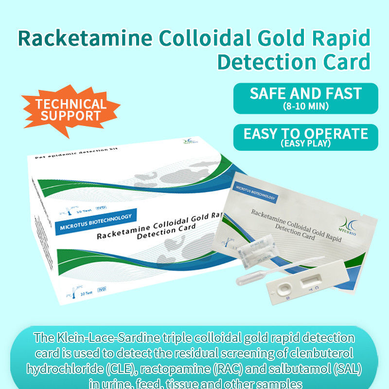 Carte de détection rapide de l'or colloïdal racketamine fournisseur