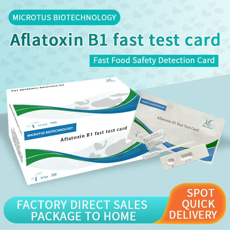 Instructions de fonctionnement de la carte de test rapide de l'aflatoxine B1 fournisseur